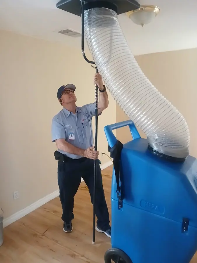 Mini Split Installation technician using HEPA equipment in Rio Vista